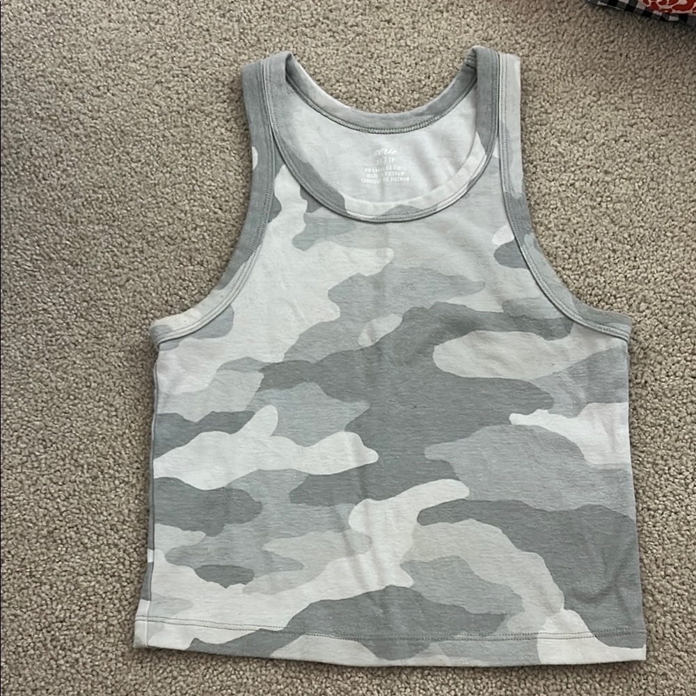 Aerie Gray Camouflage Tank Top